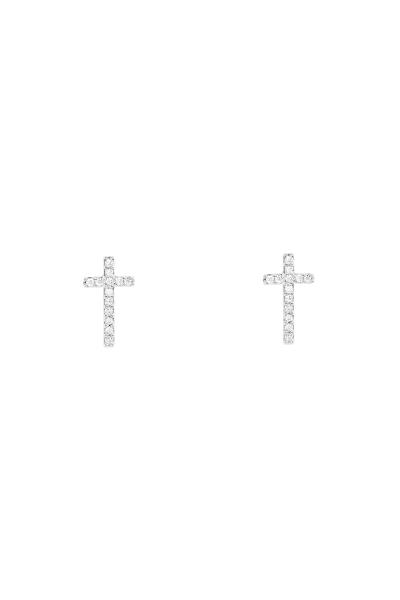 SELECT BOX GOLD DIPPED CROSS METAL STUD EARRING