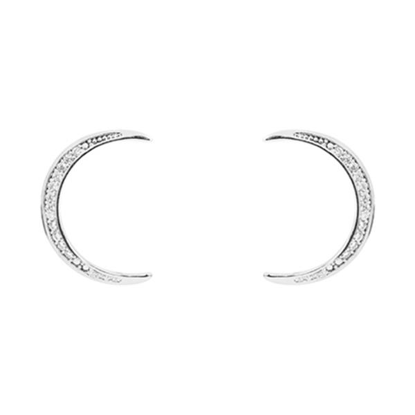 SECRET BOX CRESCENT MOON STUD EARRING