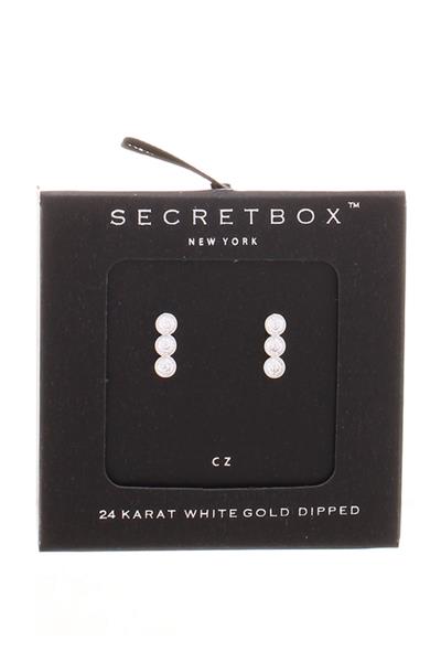 SECRET BOX MINI STONE STUD EARRING