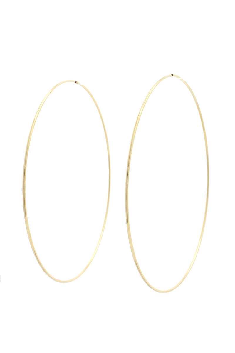 ENDLESS GOLD DIPPED 4 INCH HOOP EARRING