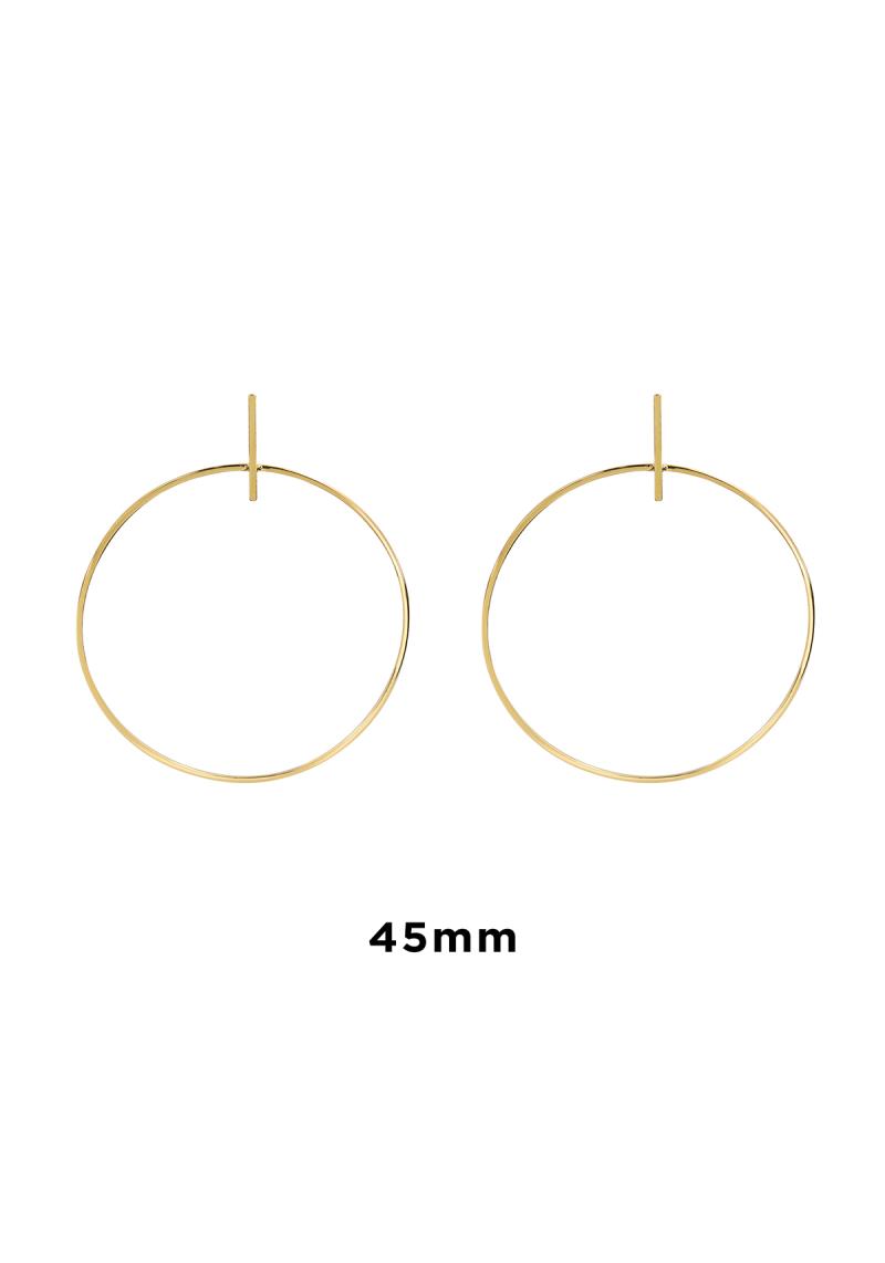 SELECT BOX 14K GOLD DIPPED ROUND EARRING