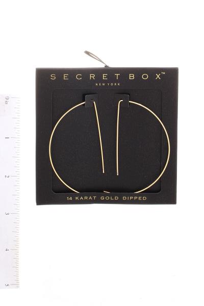 SECRET BOX SIMPLE THIN METAL HALF MOON EARRING