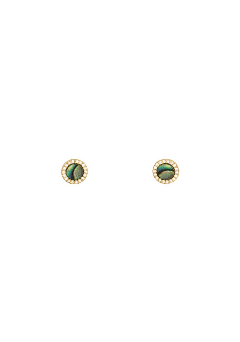 SELECT BOX 14K GOLD DIPPED ROUND EARRING