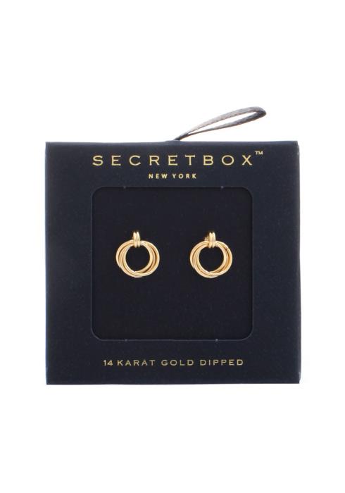 SECRET BOX METAL MULTI RING STUD EARRING