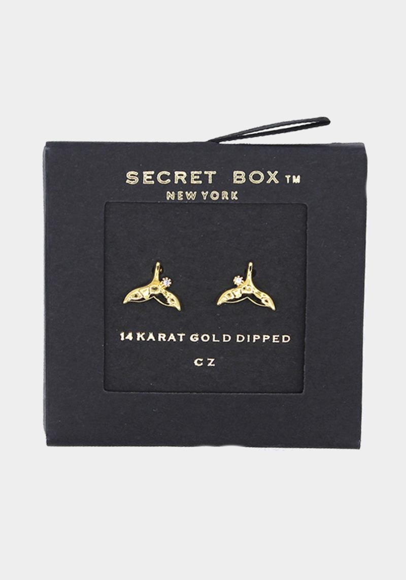 SELECT BOX 14K GOLD DIPPED TAIL EARRING