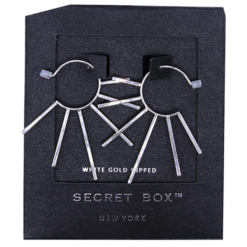 SECRETBOX SUN SHAPE 14 KARAT GOLD EARRING