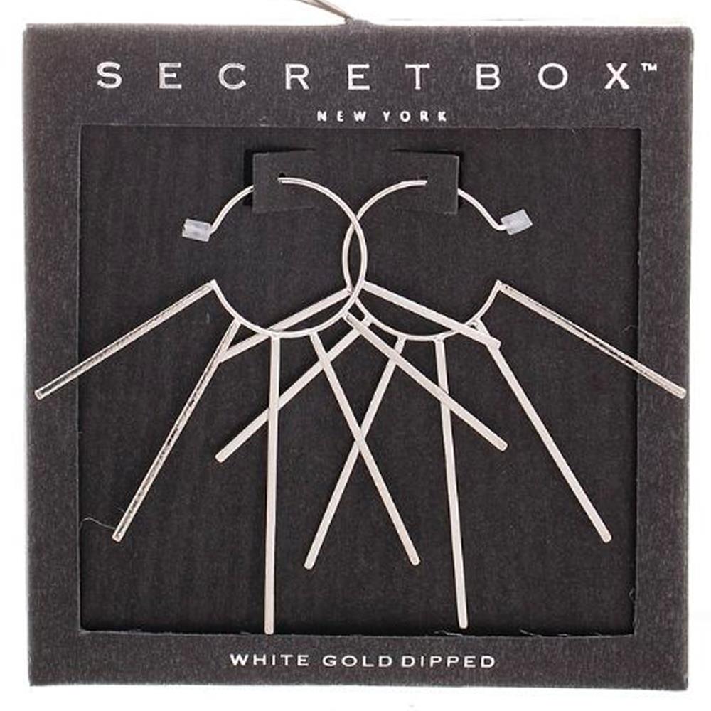 SECRET BOX METAL ROUND MULTI STICK BAR EARRING