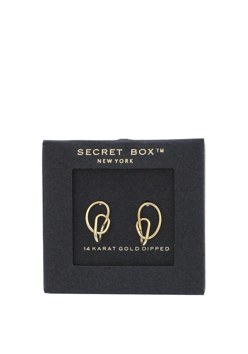 SECRET BOX KNOT EARRING