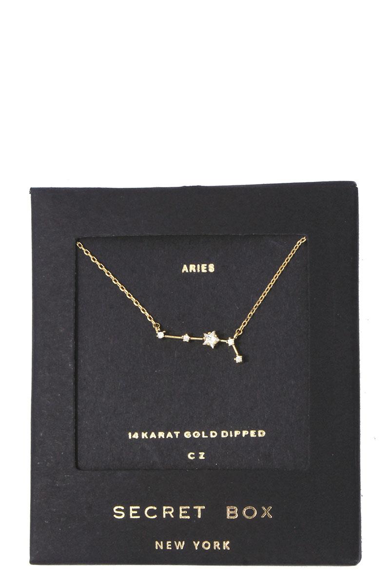 ARIES CONSTELLATION STAR CHARM PENDANT NECKLACE