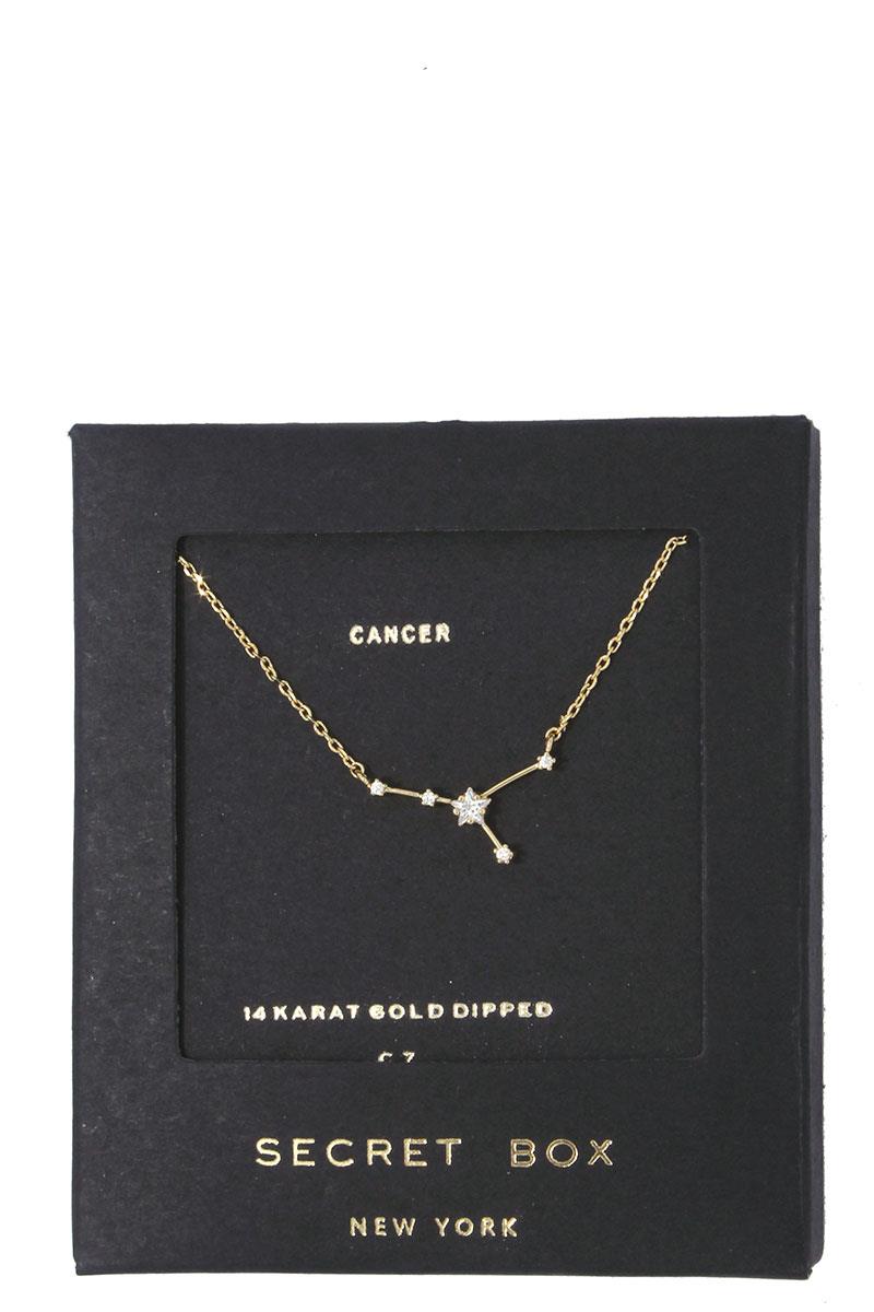 CANCER CONSTELLATION STAR CHARM PENDANT NECKLACE