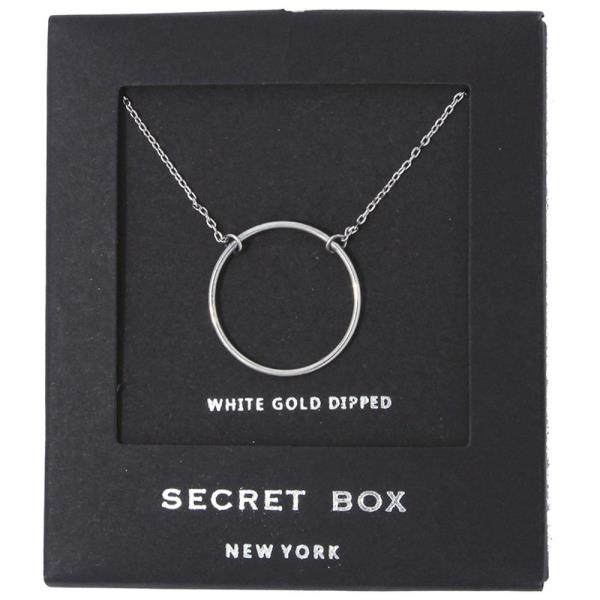 SECRET BOX 14K GOLD DIPPED ROUND NECKLACE