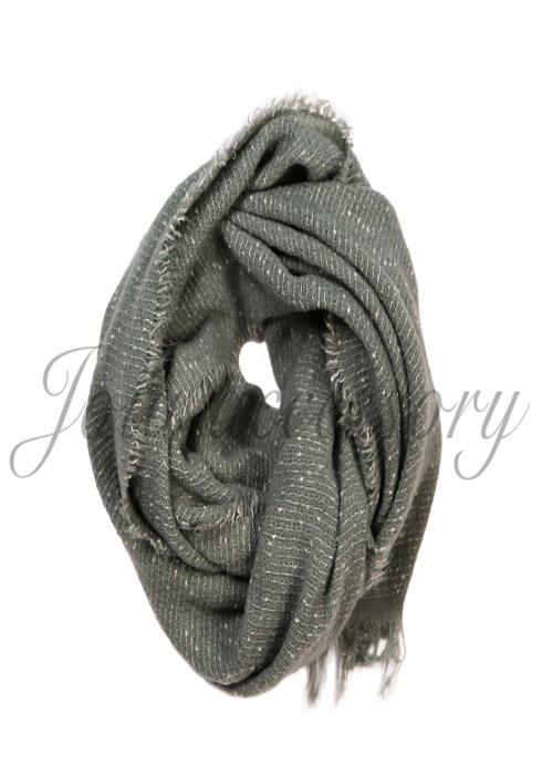 MARLED SCARF WITH FRAYED EDGE