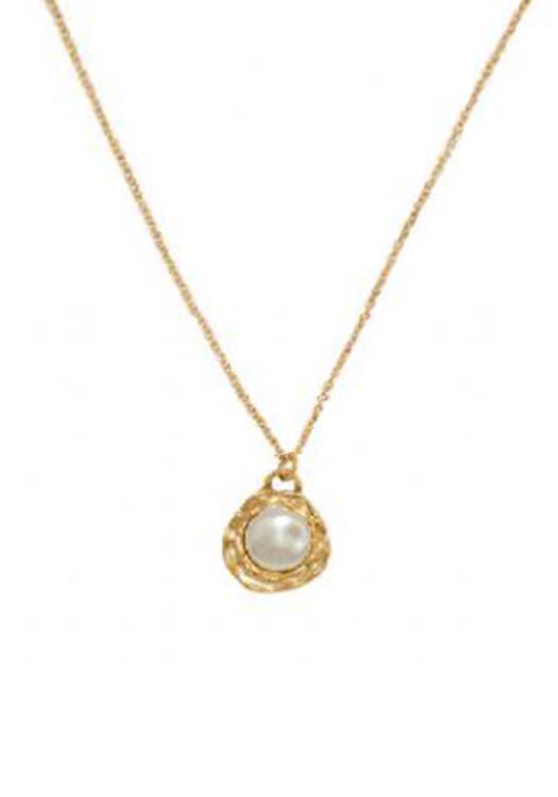 14K GOLD DIPPED PEARL PENDANT NECKLACE