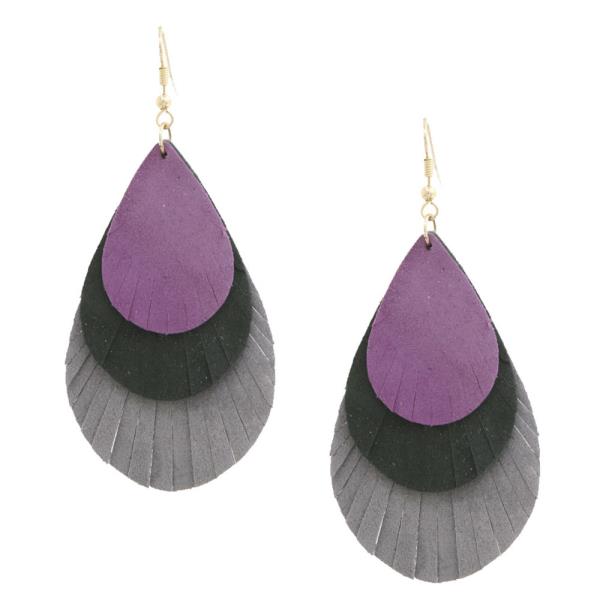 TRIPLE TEARDROP DANGLE EARRING