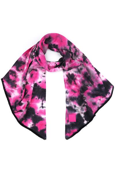 CC TIE DYE SCARF WITH RUBBER PATCH