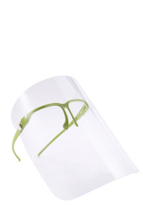 DETACHABLE FULL TRANSPARENT FACE SHIELD - CLEAR COLORED SUPPORT GLASSES