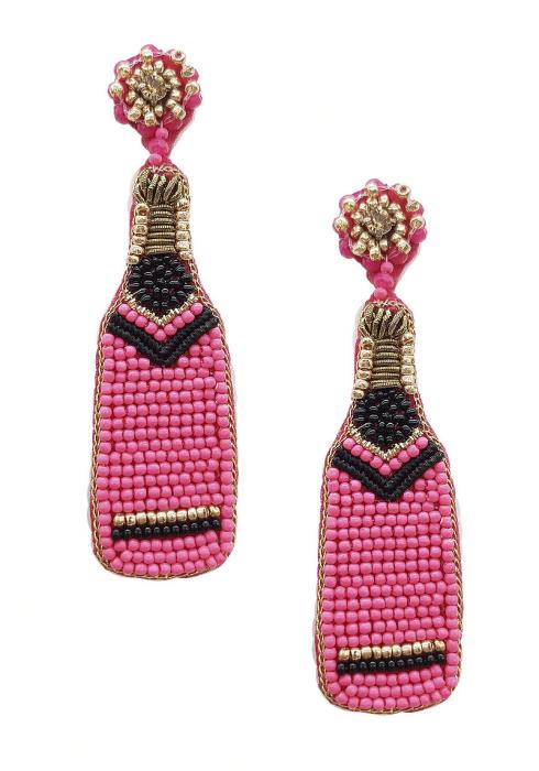 SEED BEAD BOTTLE DANGLE EARRING