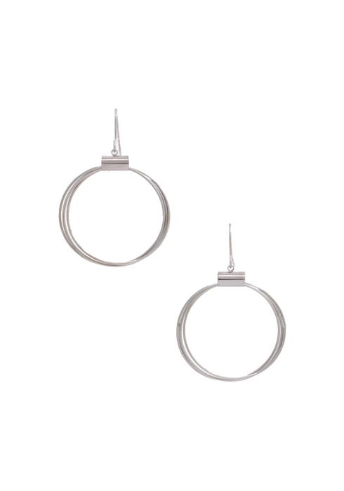 TRIPLE RING METAL DANGLE EARRING