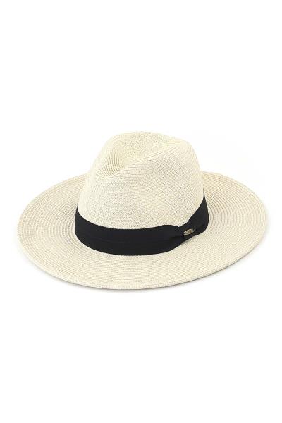 CC PANAMA HAT WITH COLOR BAND