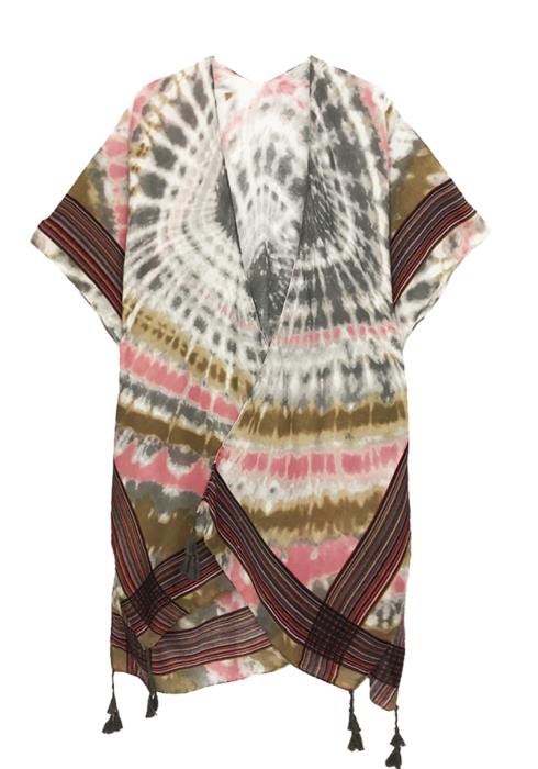 FASHION TIE DYE PRINT KIMONO