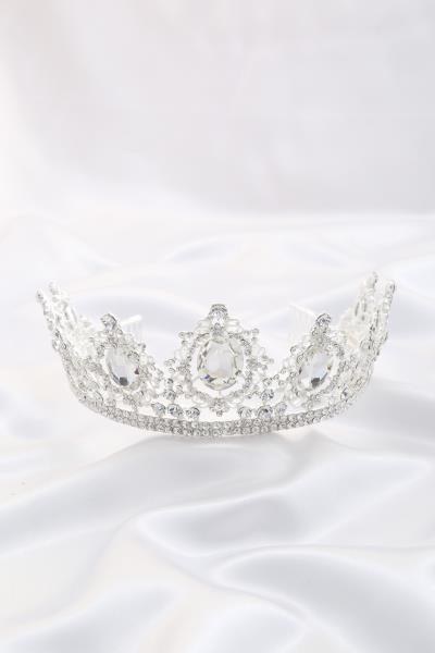 LUXURY RHINESTONE CRYSTAL CROWN TIARA