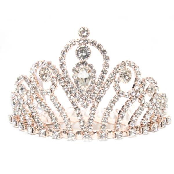 RHINESTONE PRINCESS MINI CROWN TIARA