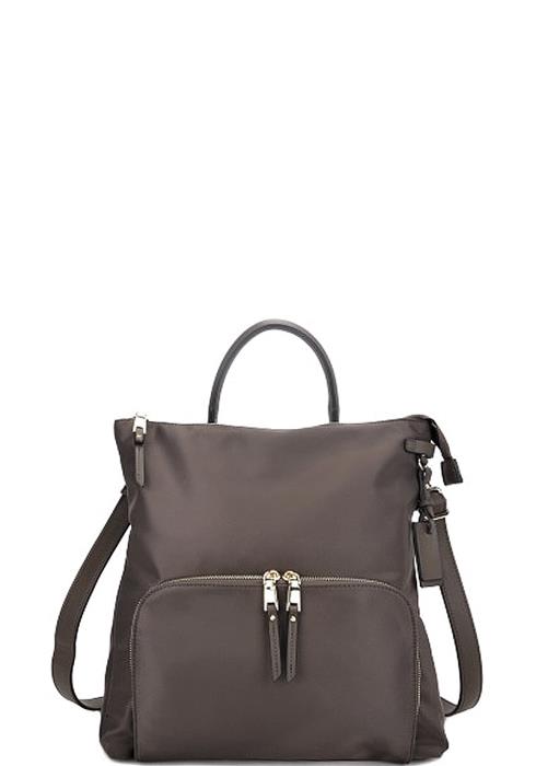 SMOOTH SILKY LIKE DESIGN ZIPPER SQUARE BACKPACK