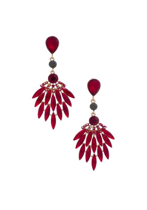 MARQUISE SHAPE RHINESTONE DANGLE EARRING