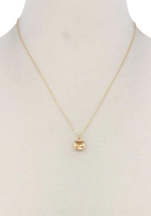 RHINESTONE CHARM NECKLACE