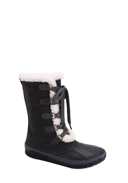 COZY FURRY HIGH MULTI LACED BOOTS