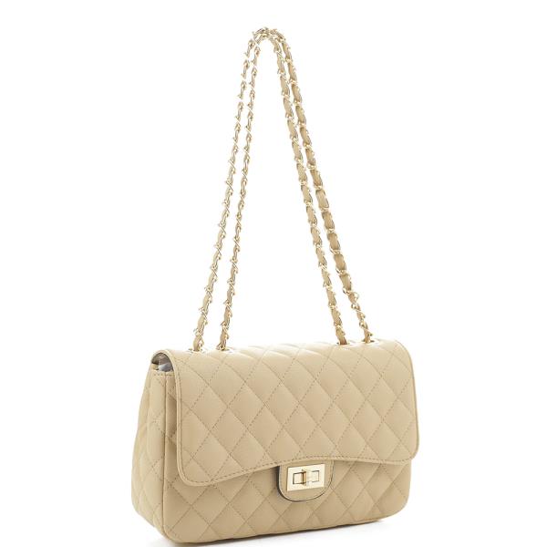 CHIC QUILTED STITCHING DESIGN CROSSBODY BAG