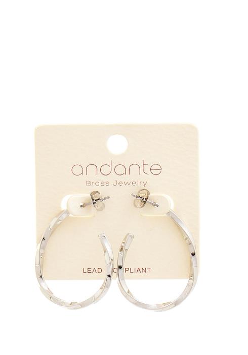 FASHION CHIC BENTED OVAL OPEN HOOP EARRING