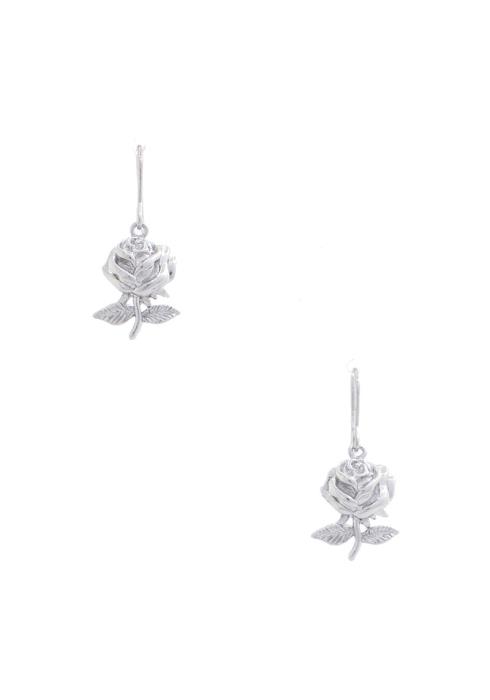 ROSE CHARM METAL EARRING