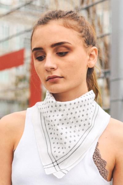 FLORAL DOT BANDANA COTON FACE MASK