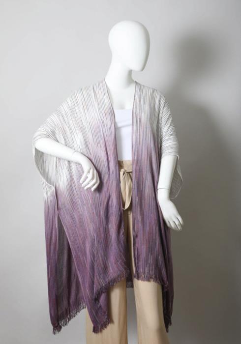 OMBRE VERTICAL STITCHED BOHO KIMONO