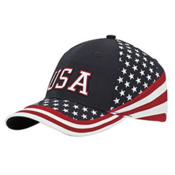 PANEL COTTON TWILL USA FLAG CAP