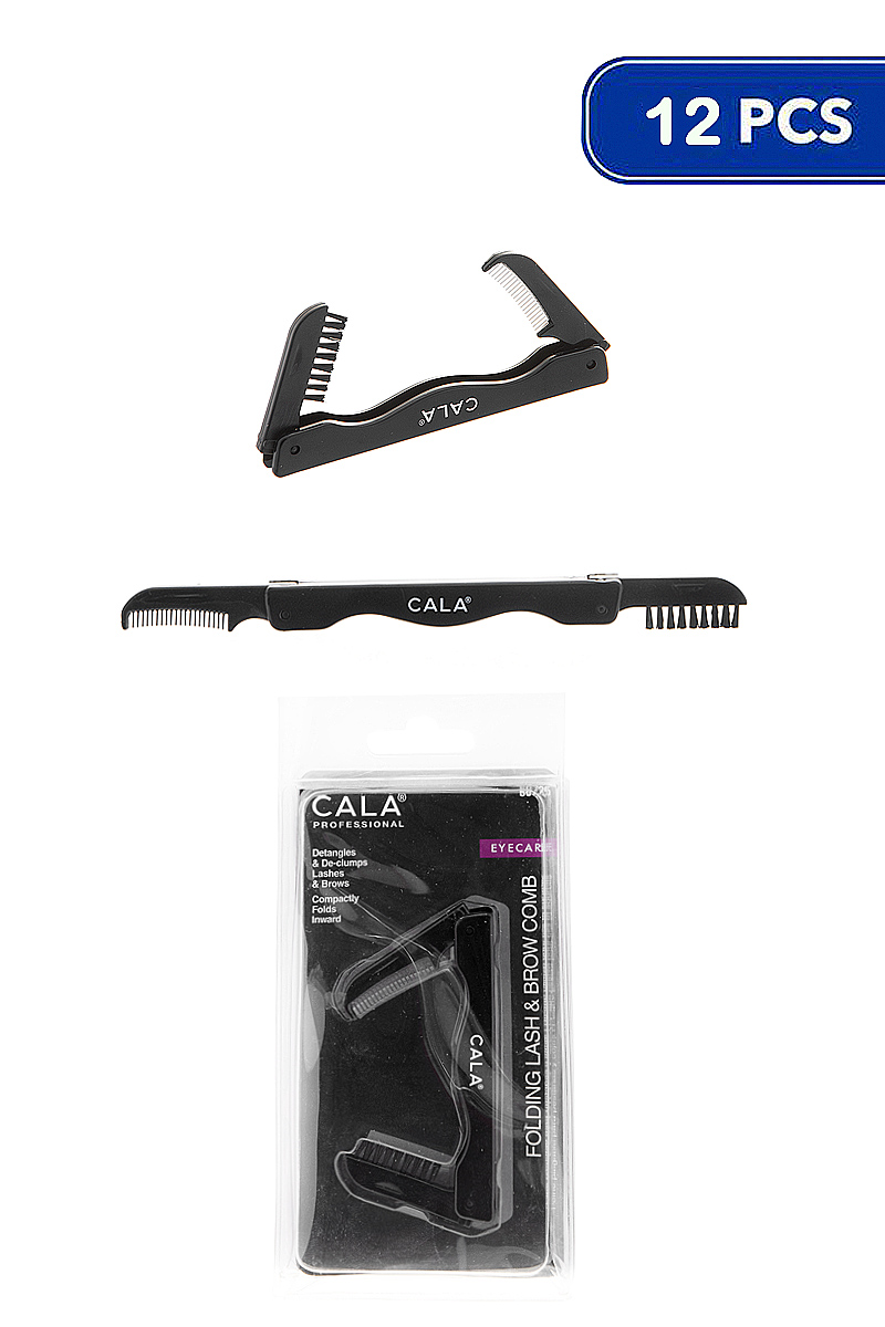 FOLDING EYELASH AND BROW COMB 12 PCS