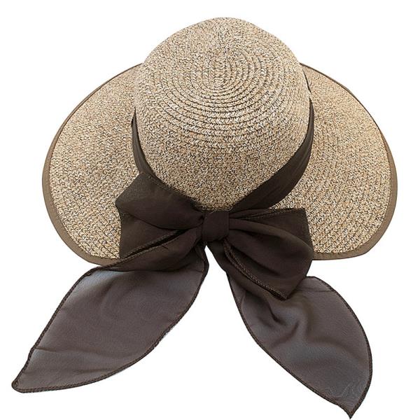 CHIC RIBBON STRAW SUN HAT