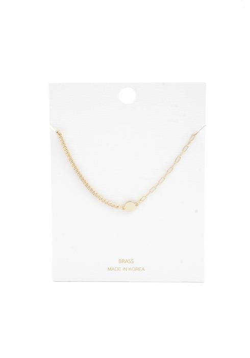 DOUBLE LINK METAL CIRCLE NECKLACE