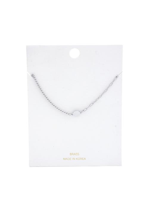 DOUBLE LINK METAL CIRCLE NECKLACE