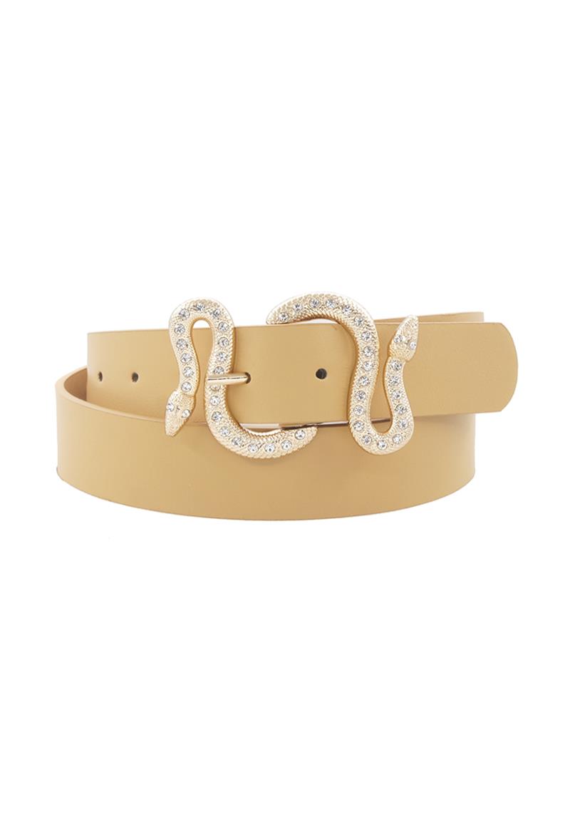 SWIRL SNAKE BUCKLE BELT
