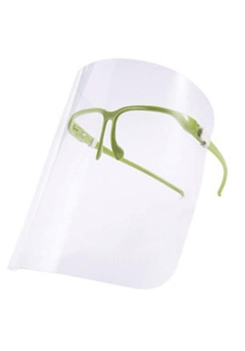 CLEAR FACE SHIELD MASK WITH GLASSES FOR PROTECTION PLASTIC SHIELD EYE FRAME ADULT