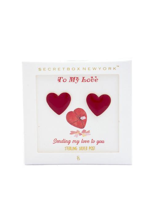 HEART CHARM 14K GOLD DIPPED EARRING
