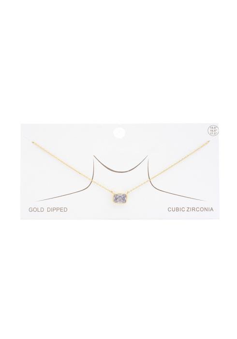 STONE CHARM GOLD DIPPED NECKLACE