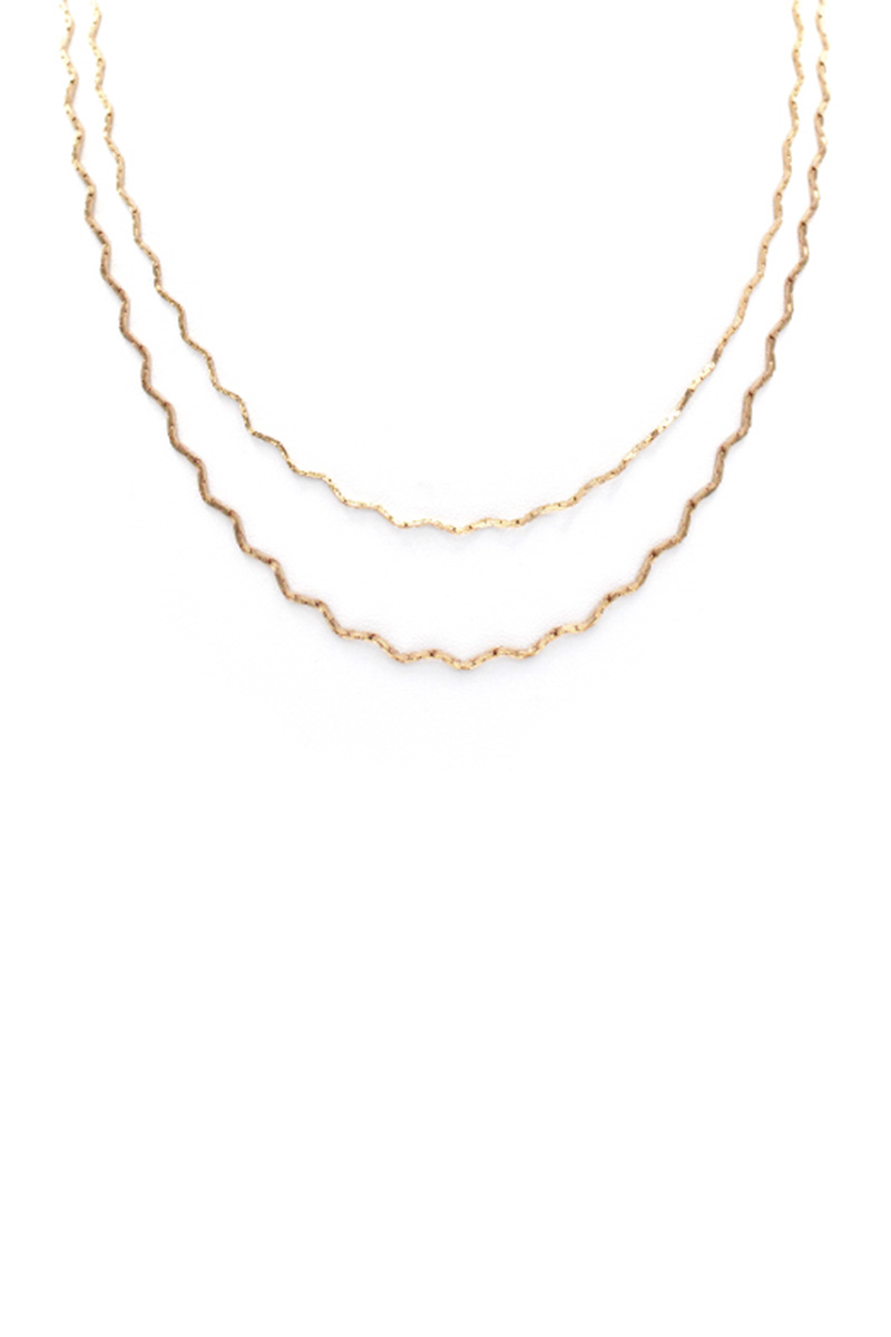 METAL ZIG ZAG CHAIN NECKLACE