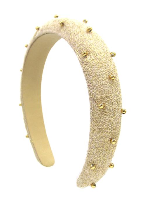 SMOOTH METAL STUD HAIR HEADBAND