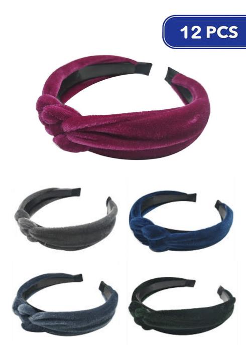 FASHION VELVET HEADBAND (12 UNITS)