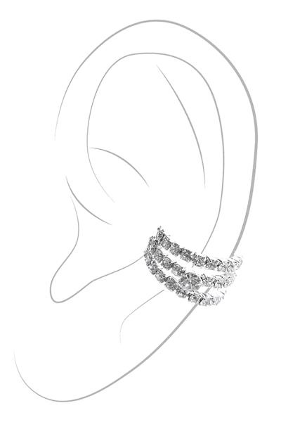 TRIPLE RHINESTONE EAR CUFF