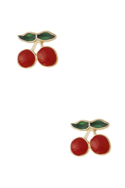 CHERRY METAL EARRING