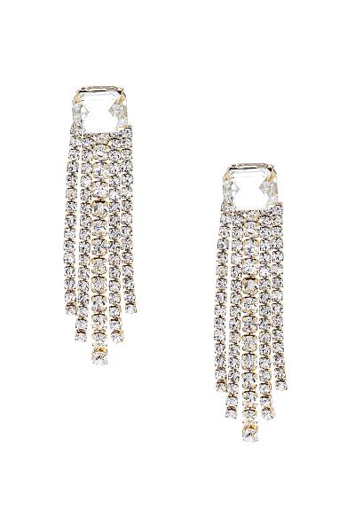 RHINESTONE LAYER DROP EARRING